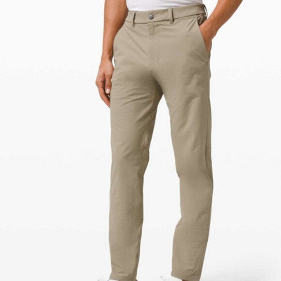 Lululemon Commission Pant Slim Novelty Canvas Size 33 Tofino Sand Style M5A73S - Picture 1 of 11